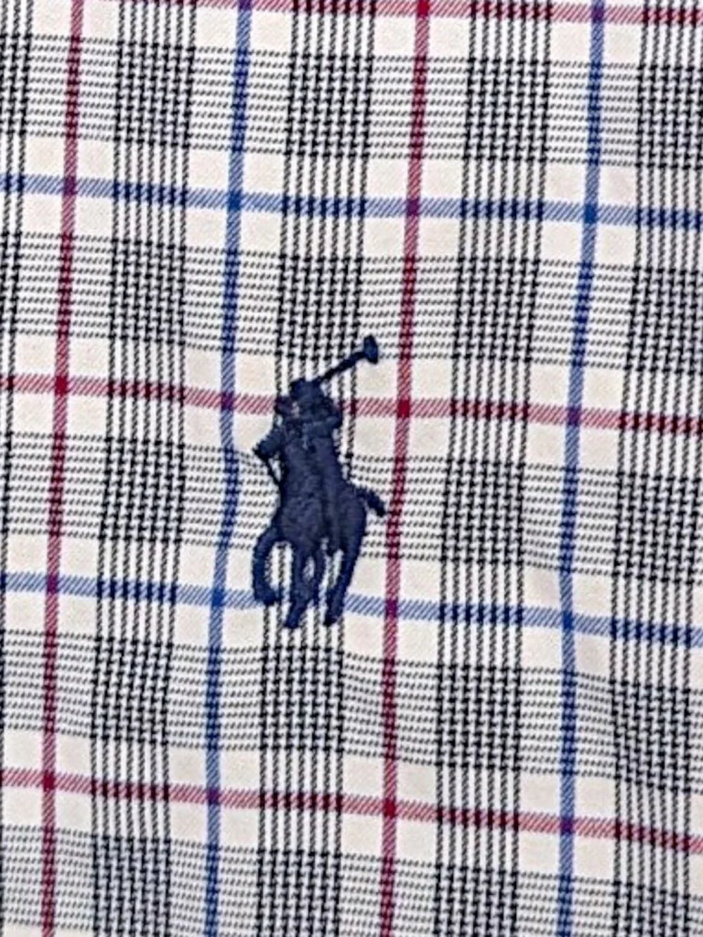 Polo Ralph Lauren blue and white plaid classic fit performance shirt M's M $110